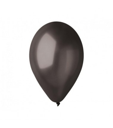 Balony metaliczne Gemar 30 cm - 12" - METALICZNE czarne GM110/65 - 10 sztuk