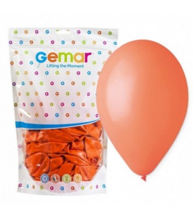 Balony Gemar 33 cm - 13" - pastelowe pomarańczowe Orange G120/04 - 50 sztuk