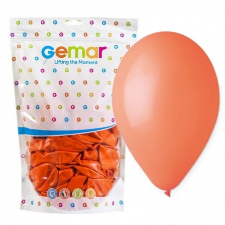 Balony Gemar 33 cm - 13" - pastelowe pomarańczowe Orange G120/04 - 50 sztuk