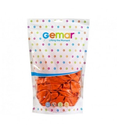 Balony Gemar 33 cm - 13" - pastelowe pomarańczowe Orange G120/04 - 50 sztuk