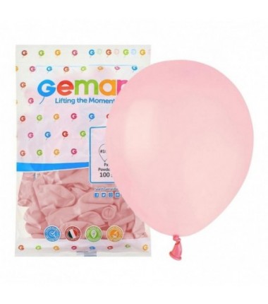 Balony Gemar 13 cm - 5" - pastelowe pudrowe różowe Powder pink A50/107 - 100 sztuk