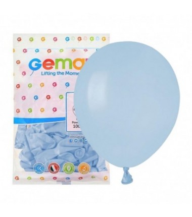 Balony Gemar 13 cm - 5" - pastelowe pudrowe błękitne Powder blue A50/108 - 100 sztuk