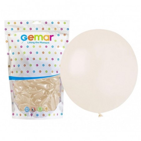 Balony Gemar 48 cm - 19" - pastelowe lniane Linen G19/106 - 25 sztuk