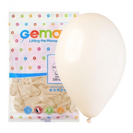 Balony Gemar 30 cm - 12" - pastelowe lniane Linen G110/106 - 100 sztuk
