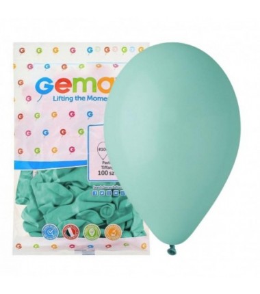 Balony Gemar 30 cm - 12" - pastelowe miętowe Tiffany G110/109 - 100 sztuk
