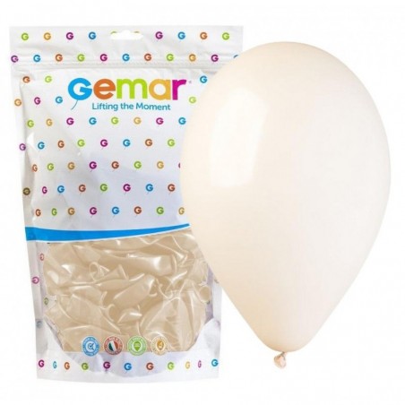 Balony Gemar 33 cm - 13" - pastelowe lniane Linen G120/106 - 50 sztuk