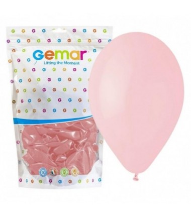 Balony Gemar 33 cm - 13" - pastelowe pudrowe różowe Powder pink G120/107 - 50 sztuk
