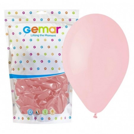 Balony Gemar 33 cm - 13" - pastelowe pudrowe różowe Powder pink G120/107 - 50 sztuk