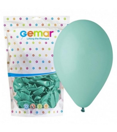 Balony Gemar 33 cm - 13" - pastelowe miętowe Tiffany G120/109 - 50 sztuk
