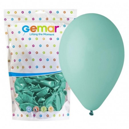Balony Gemar 33 cm - 13" - pastelowe miętowe Tiffany G120/109 - 50 sztuk