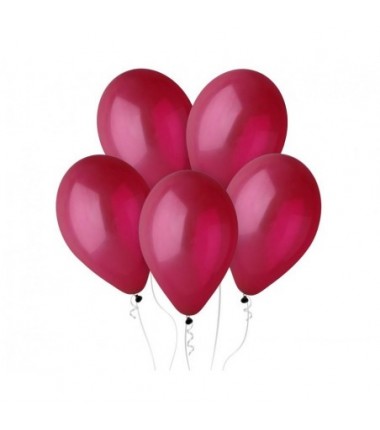 Balony Gemar 33 cm - 13" - pastelowe bordowe Burgundy G120/047 - 50 sztuk