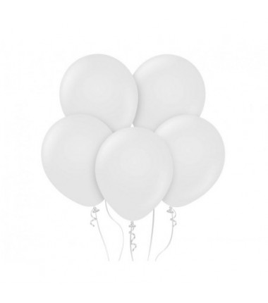 Balony Kalisan 46 cm - 18" - STANDARD White - pastelowe białe - 25 sztuk
