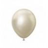 Balony Kalisan 46 cm - 18" - MIRROR White Gold - chromowane białe złoto - 25 sztuk