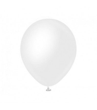 Balony Kalisan 46 cm - 18" - OPAQUE SATIN Snow White - nieprzezroczyste satynowe śnieżnobiałe - 25 sztuk