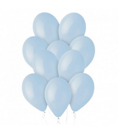 Balony Gemar 30 cm - 12" - pastelowe pudrowe błękitne Powder blue G110/108 - 10 sztuk