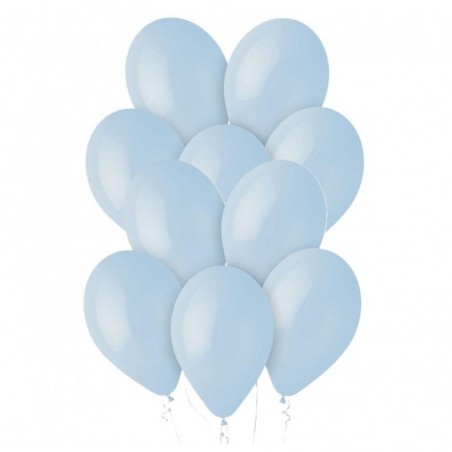 Balony Gemar 30 cm - 12" - pastelowe pudrowe błękitne Powder blue G110/108 - 10 sztuk