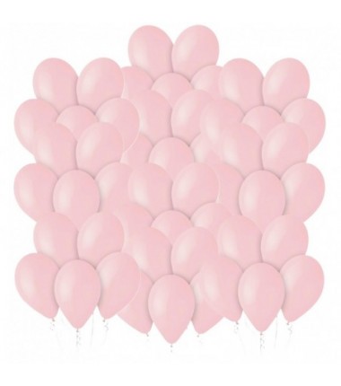 Balony Gemar 30 cm - 12" - pastelowe pudrowy róż Powder pink G110/107 - 50 sztuk
