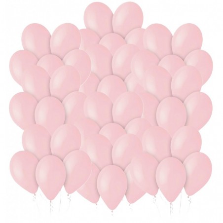 Balony Gemar 30 cm - 12" - pastelowe pudrowy róż Powder pink G110/107 - 50 sztuk
