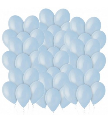 Balony Gemar 30 cm - 12" - pastelowe pudrowe błękitne Powder blue G110/108 - 50 sztuk