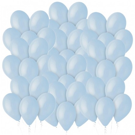 Balony Gemar 30 cm - 12" - pastelowe pudrowe błękitne Powder blue G110/108 - 50 sztuk
