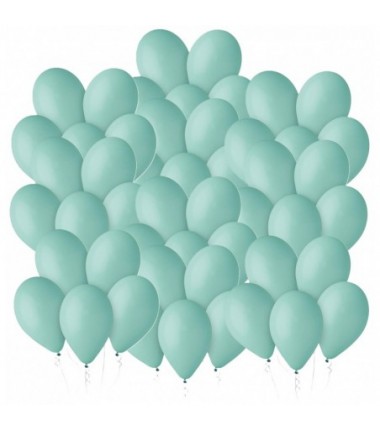 Balony Gemar 30 cm - 12" - pastelowe miętowe Tiffany G110/109 - 50 sztuk