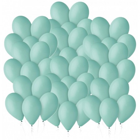 Balony Gemar 30 cm - 12" - pastelowe miętowe Tiffany G110/109 - 50 sztuk