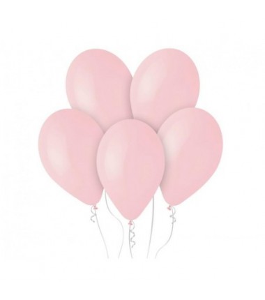 Balony Gemar 33 cm - 13" - pastelowe pudrowy róż Powder pink G120/107 - 10 sztuk