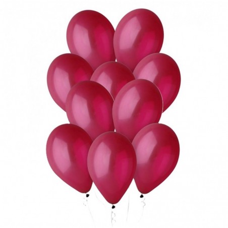 Balony Gemar 33 cm - 13" - pastelowe bordowe Burgundy G120/47 - 10 sztuk