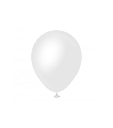 Balony Kalisan 13 cm - 5" - OPAQUE SATIN Snow White - nieprzezroczyste satynowe śnieżnobiałe - 50 sztuk