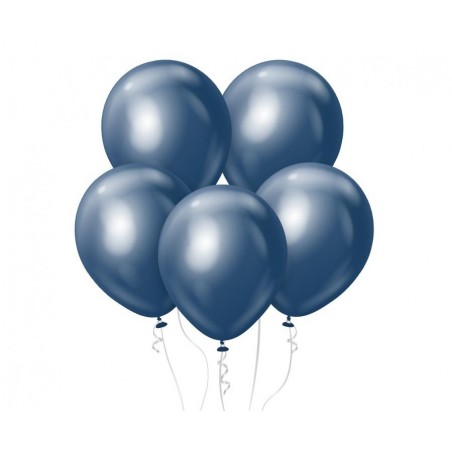 Balony Kalisan 46 cm - 18" - MIRROR Navy - chromowane granatowe - 25 sztuk