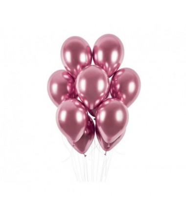 Balony Gemar 33 cm - 13" różowe SHINY PINK GB120/91 - 10 sztuk