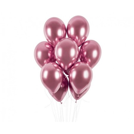Balony Gemar 33 cm - 13" różowe SHINY PINK GB120/91 - 10 sztuk