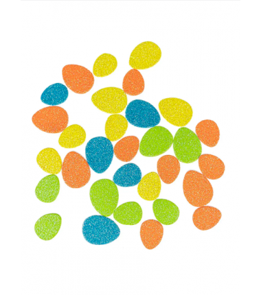 Wiosenne naklejki z brokatem - jajka