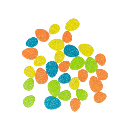 Wiosenne naklejki z brokatem - jajka