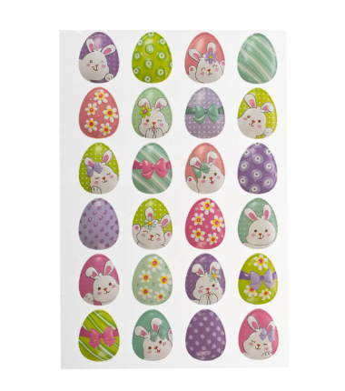 Naklejki wielkanocne 3D - króliczki