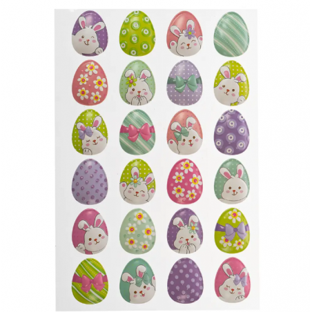 Naklejki wielkanocne 3D - króliczki