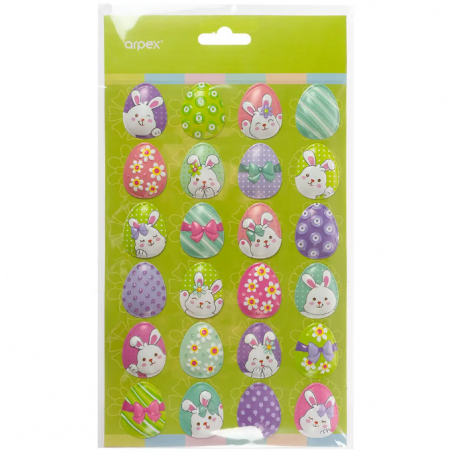 Naklejki wielkanocne 3D - króliczki