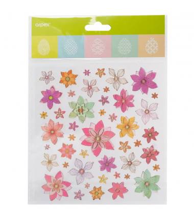 Wielkanocne naklejki - kwiaty