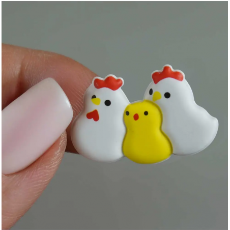 Naklejki kurczaczki 3D