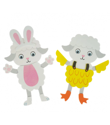Zestaw DIY - ubierz owieczkę - 2 sztuki