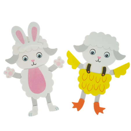 Zestaw DIY - ubierz owieczkę - 2 sztuki
