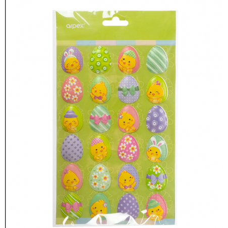 Naklejki wielkanocne 3D - kurczaki