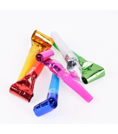 Gwizdki metaliczne - 3 sztuki, mix kolorów