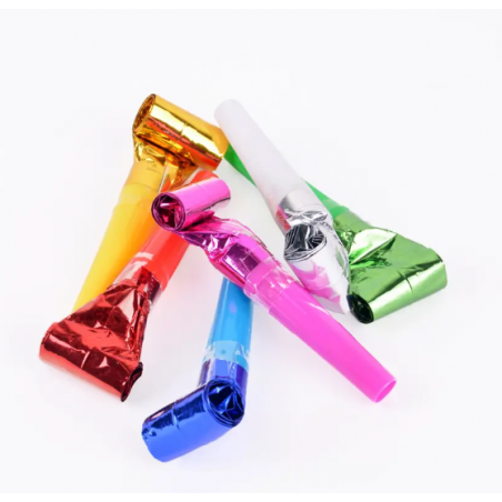 Gwizdki metaliczne - 3 sztuki, mix kolorów