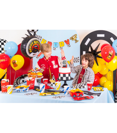 Świeczka na tort Wyścigówki cyfra 5