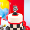 Świeczka na tort Wyścigówki cyfra 5