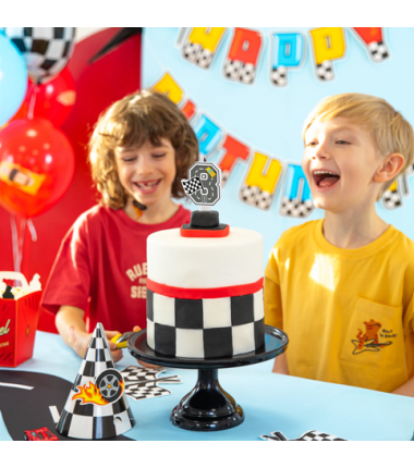 Świeczka na tort Wyścigówki cyfra 8