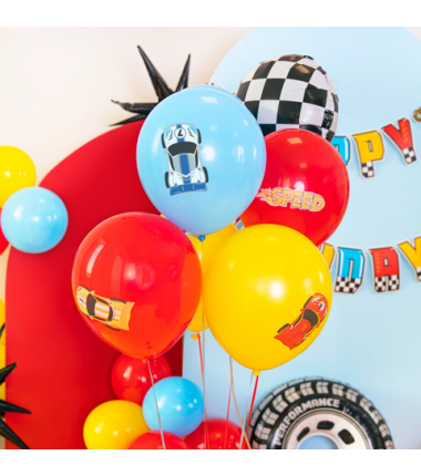 Balony Wyścigówki 30 cm - 7 sztuk
