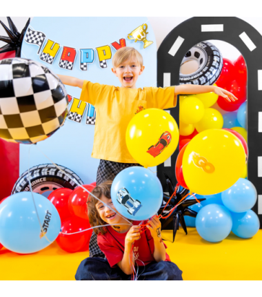 Balony Wyścigówki 30 cm - 7 sztuk