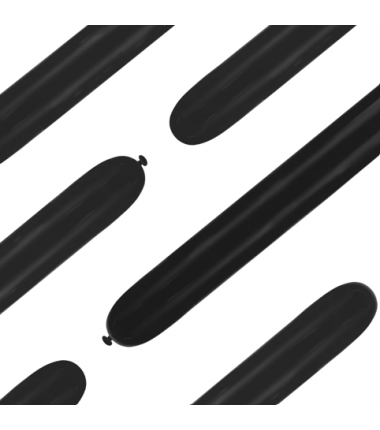 Balony MODELINY - rurki do modelowania - czarne matowe - 50 sztuk